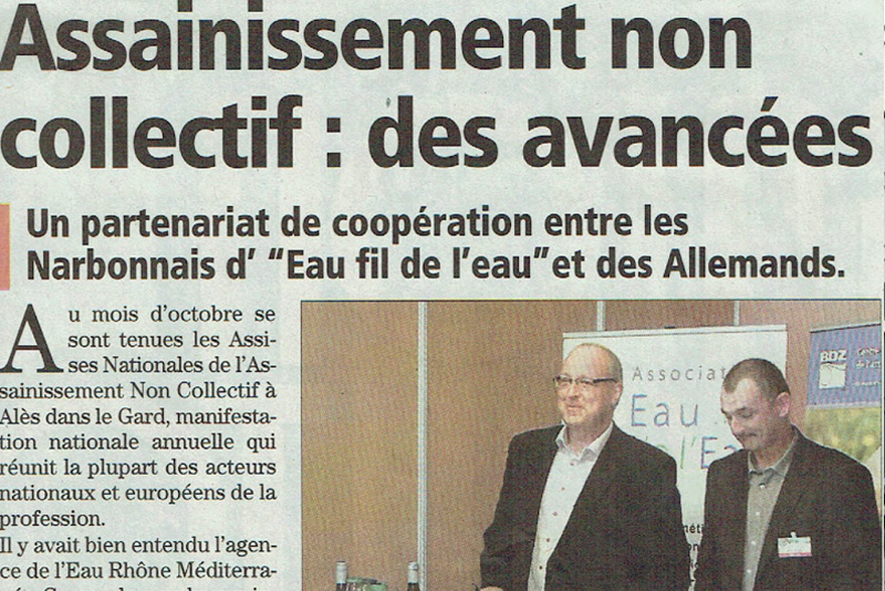 Eau Fil de l'Eau - Presse : L&rsquo;Indépendant (Nov 2014)